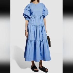CO  Blue Tiered Dress